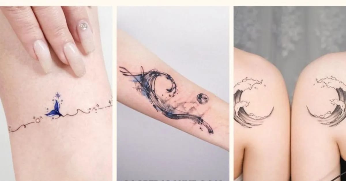 Wave Tattoos Representing Life’s Ups and Downs