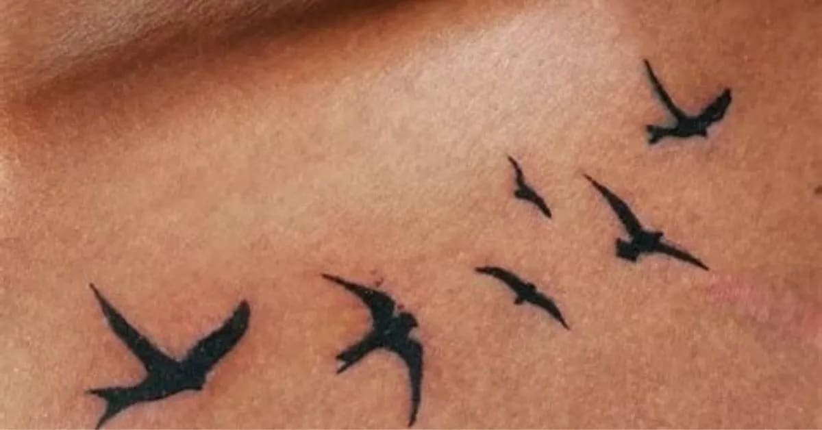 Minimal Bird Silhouette Tattoos with Deep Meaning