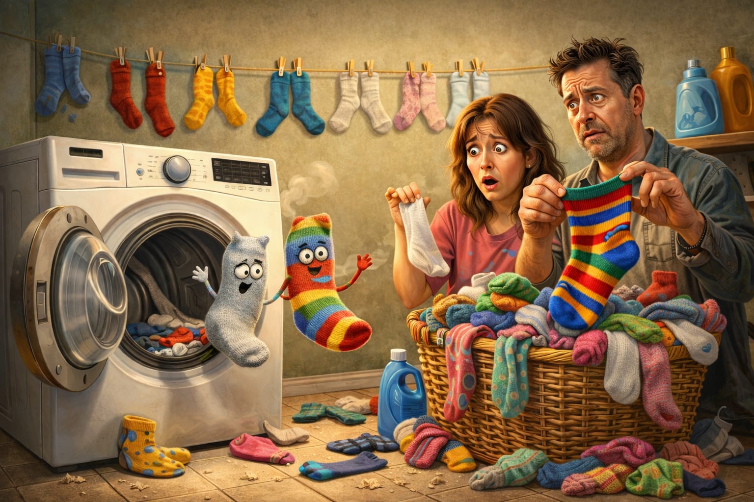 Socks Never Leave the Washing Machine in Pairs