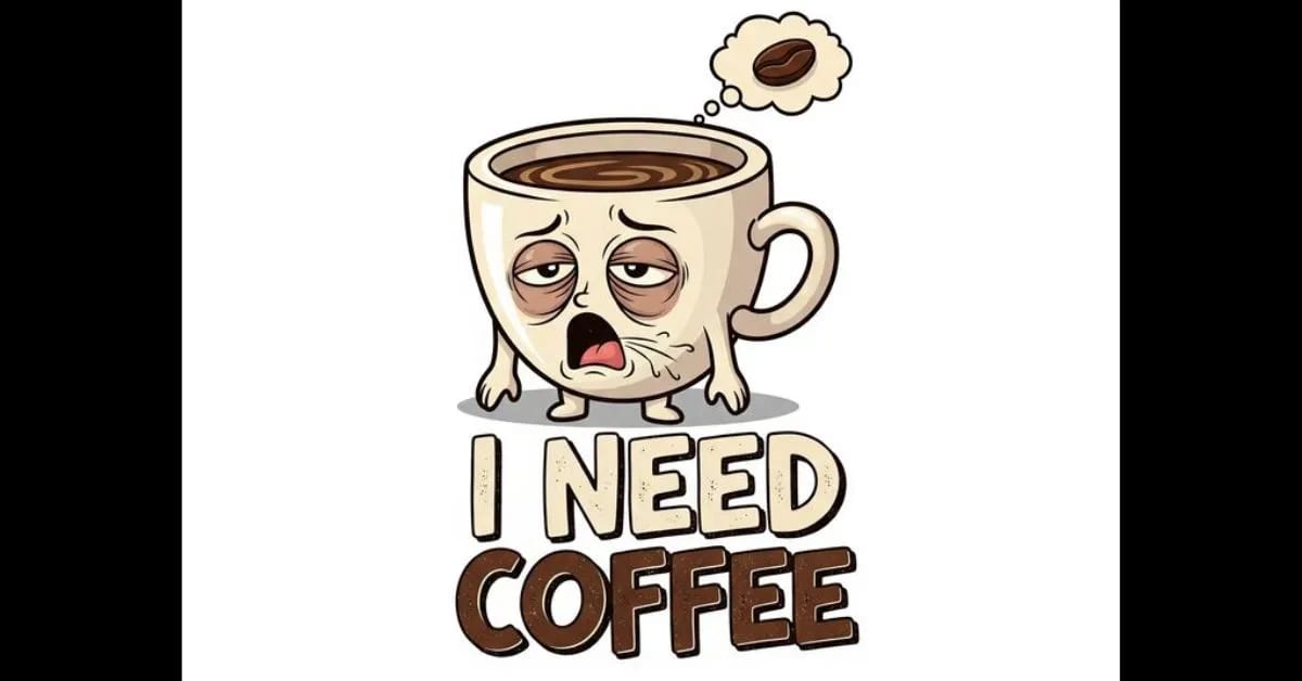 Funny Sticker That Roasts Your Morning Coffee Addiction