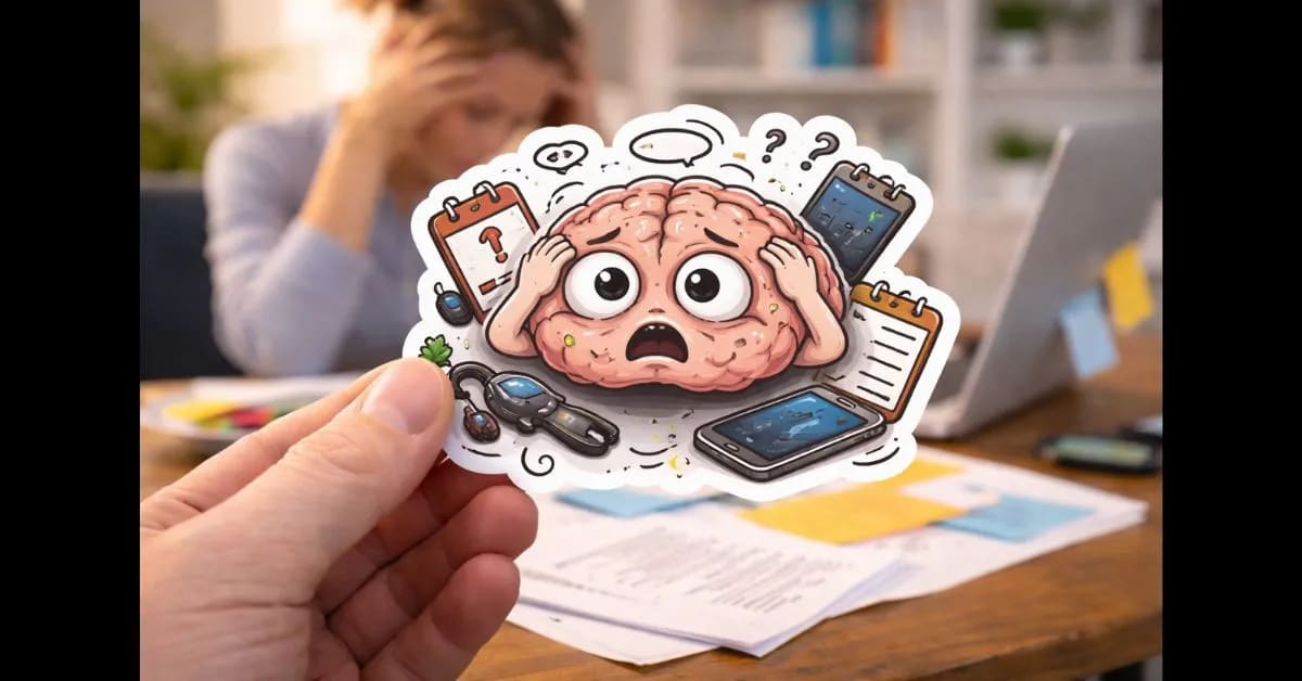 Relatable Sticker That Screams “I Forgot Everything Again”