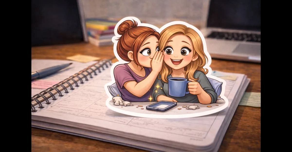Relatable Sticker That Exposes Your Secret Gossip Habit