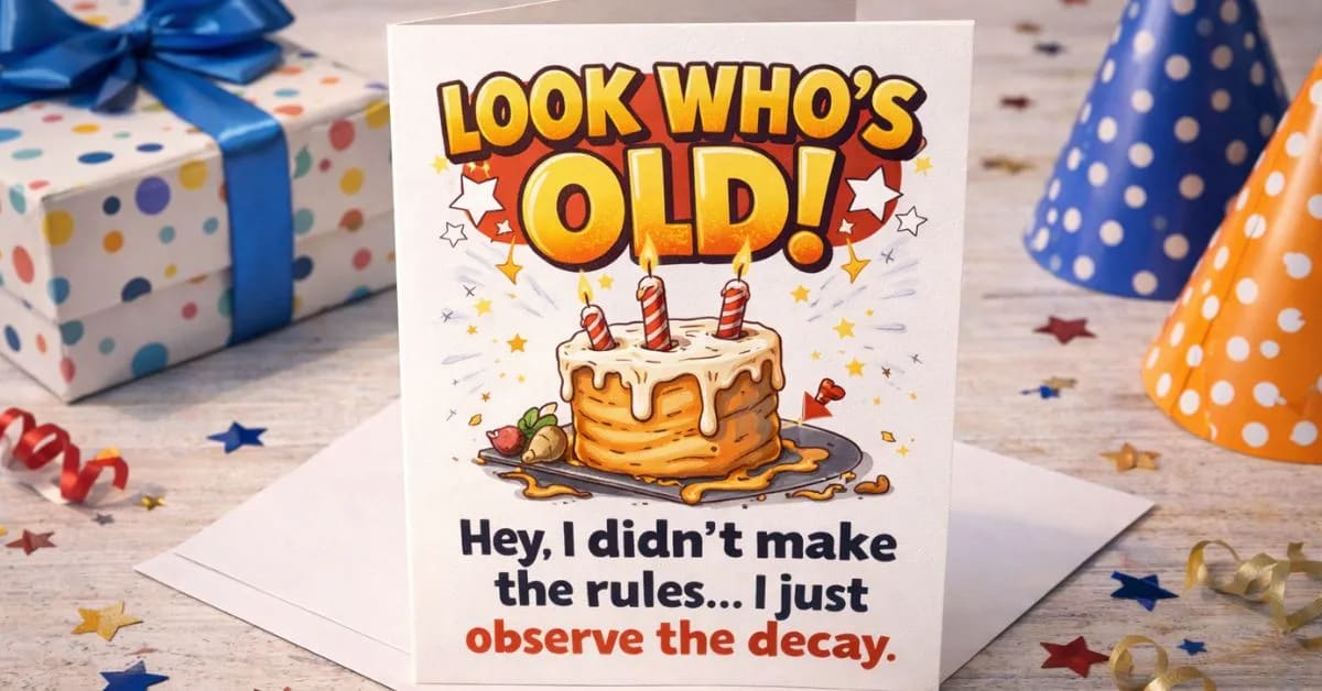 The Birthday Card That Perfectly Roasts Your Age Without Mercy