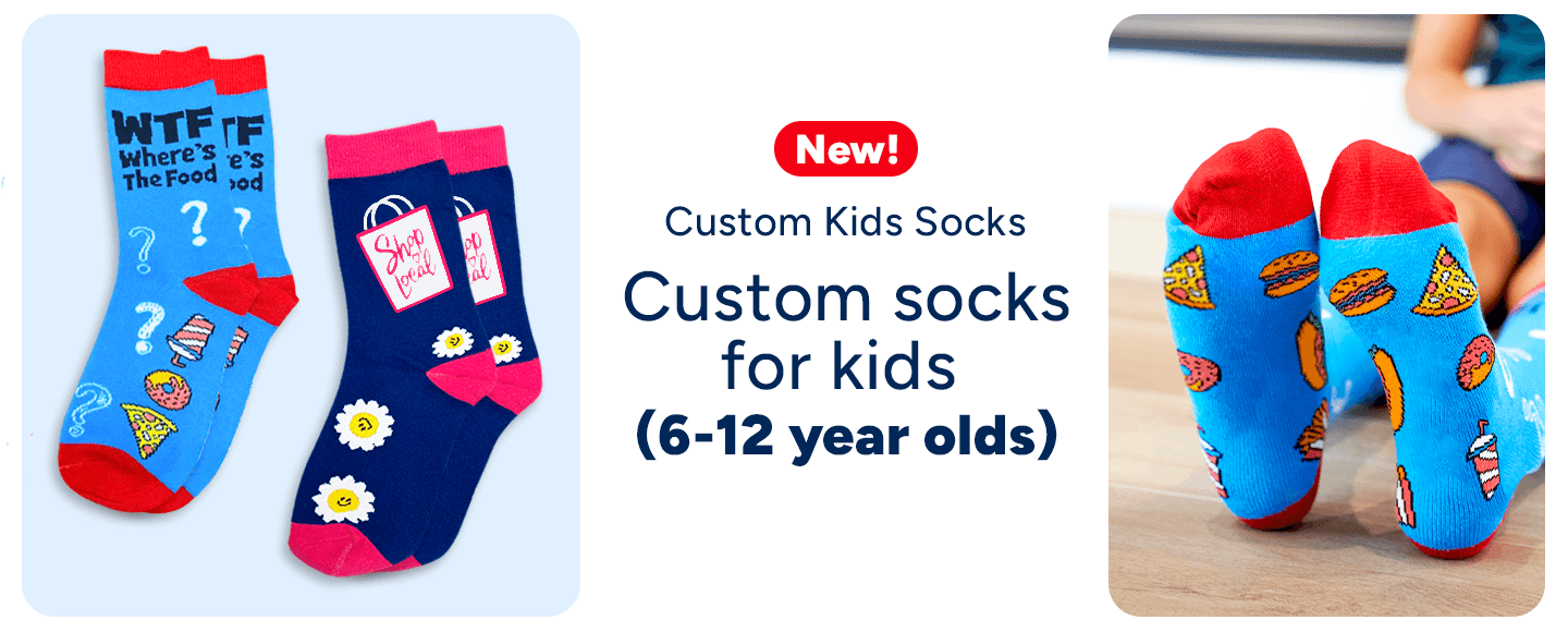 Custom Socks for Youth - Kids (5-12 years old)