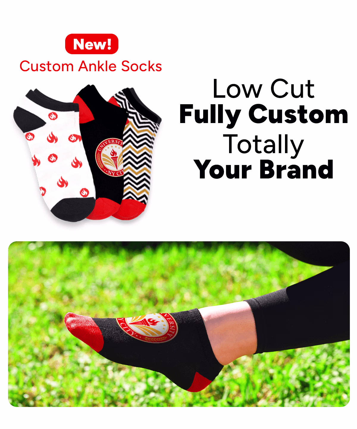Low Cut Fully Custom Totally Your Brand