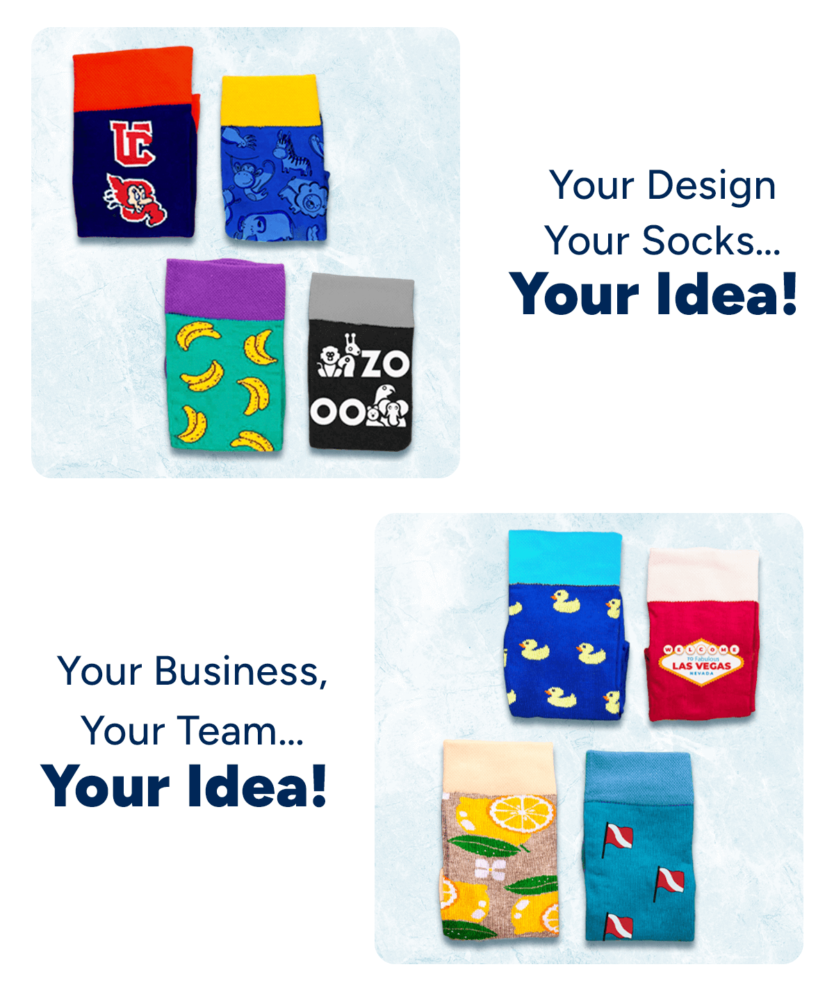 Your Desing, Your Socks - Your Business, Your Team - Your Idea