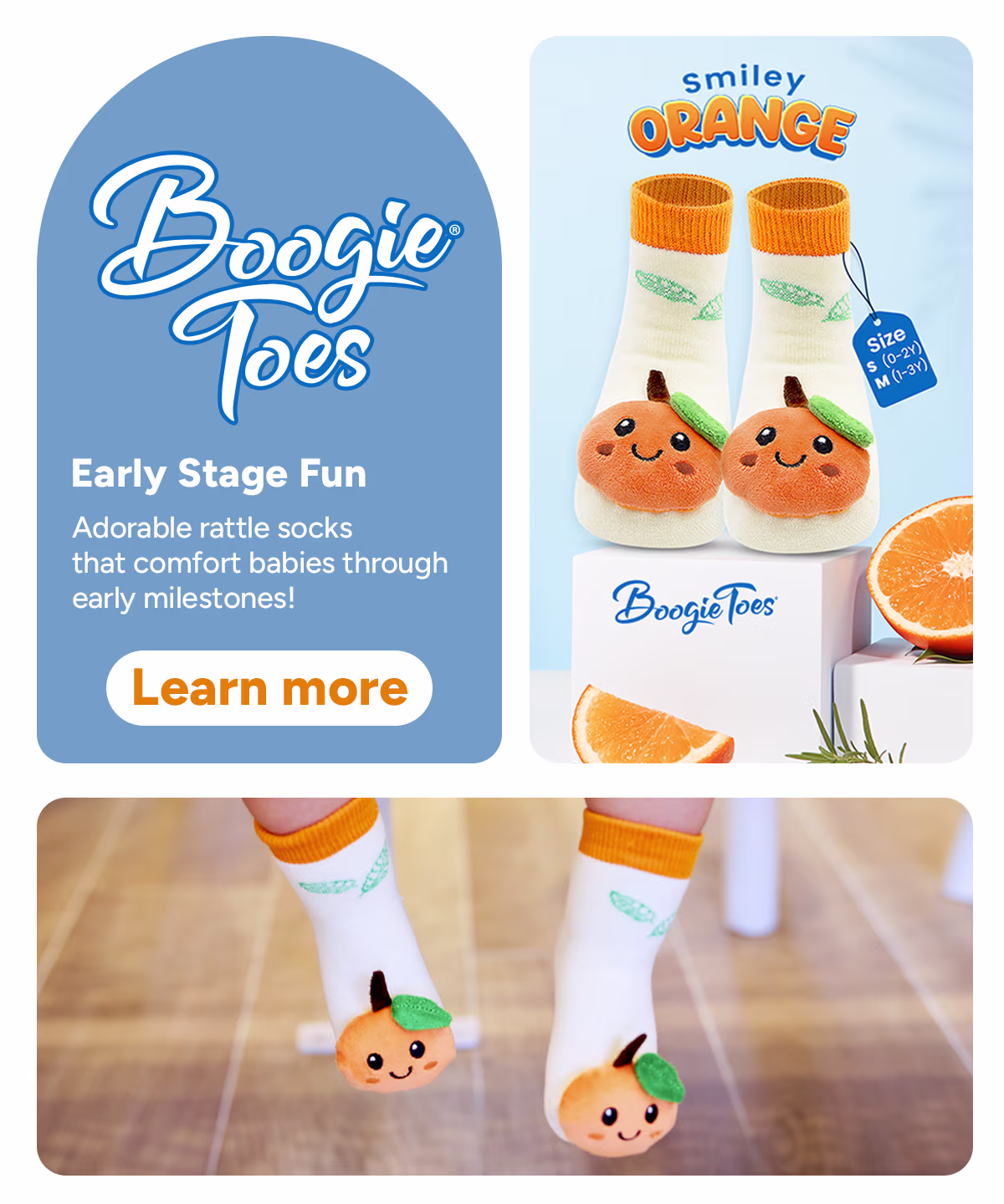 Boogie Toes Orange Banner