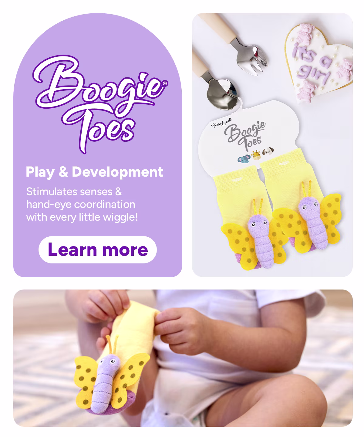 Boogie Toes Green Animals Banner