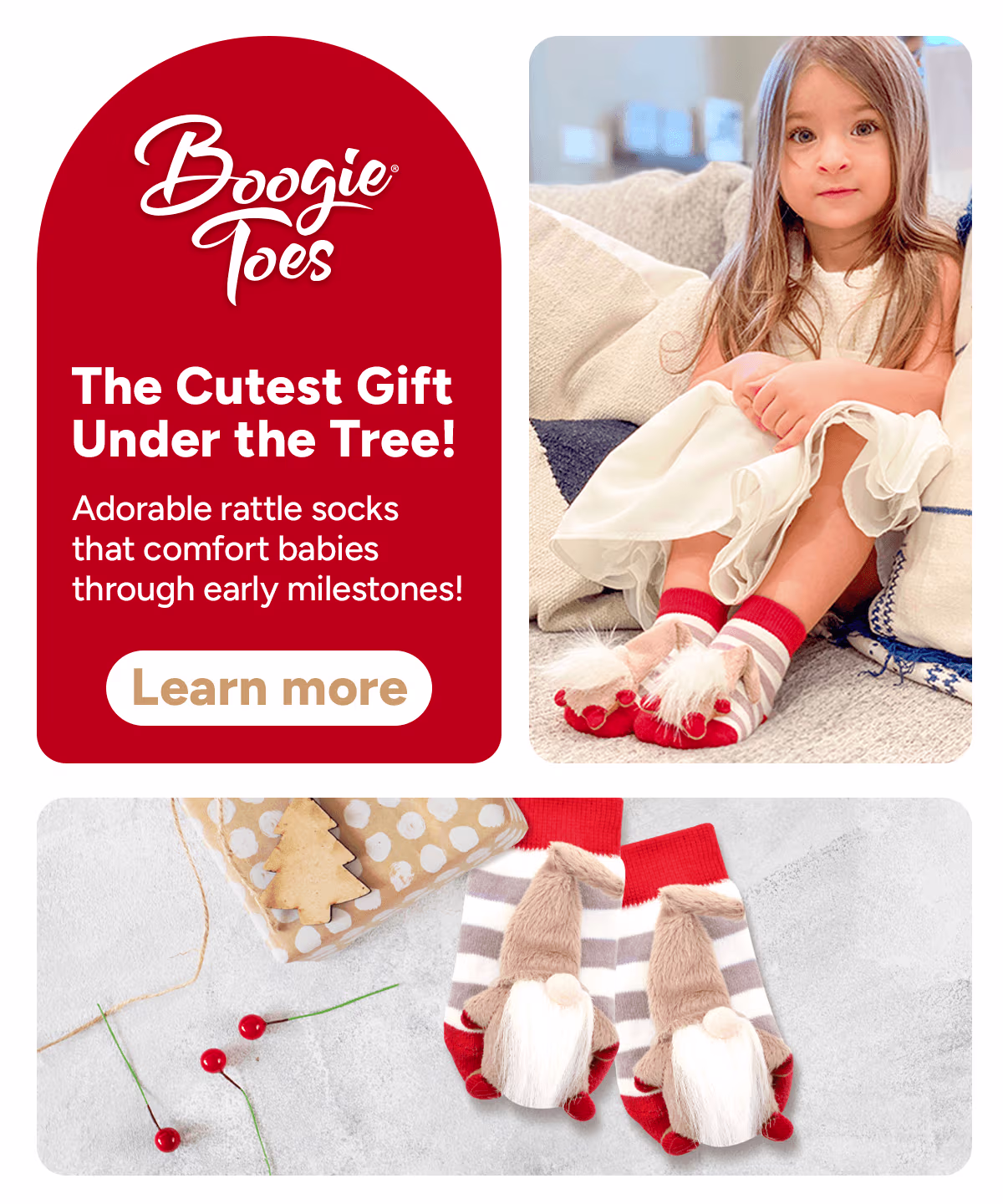 Elf Christmas Boogie Toes Banner