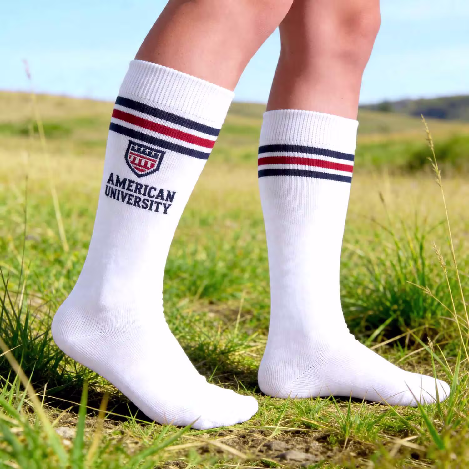 Custom Custom Adult Crew Socks sock details