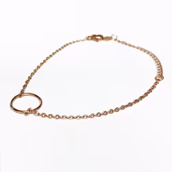 Circle loop, Everyday Bracelet (Rose, Yellow or White) - Thumbnail 5