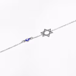 David's Star, Everyday Bracelet (Rose, Yellow or White) - Thumbnail 2