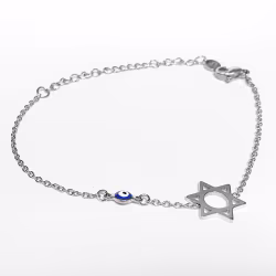 David's Star, Everyday Bracelet (Rose, Yellow or White) - Thumbnail 1