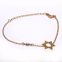 David's Star, Everyday Bracelet (Rose, Yellow or White) - Thumbnail 8