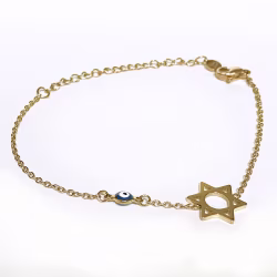 David's Star, Everyday Bracelet (Rose, Yellow or White) - Thumbnail 5