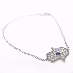 Hamsa Protective Hand, Everyday Bracelet (Rose or White) - Thumbnail 6