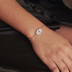 Hamsa Protective Hand, Everyday Bracelet (Rose or White) - Thumbnail 10