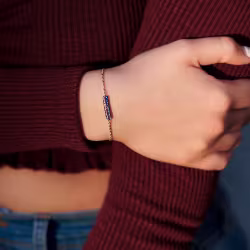 American Flag Crystal, Everyday Bracelet (Rose or White) - Thumbnail 7