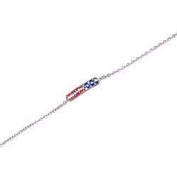 American Flag Crystal, Everyday Bracelet (Rose or White) - Thumbnail 2