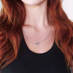 Protective Eye, Everyday Necklace (Rose or White) - Thumbnail 11