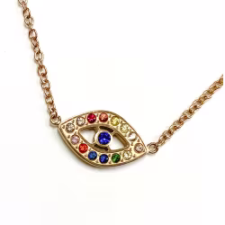 Protective Eye, Everyday Necklace (Rose or White) - Thumbnail 1