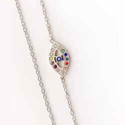 Protective Eye, Everyday Necklace (Rose or White) - Thumbnail 8