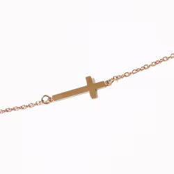 Sideways Cross, Everyday Necklace (Rose, Yellow or White) - Thumbnail 11