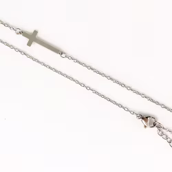 Sideways Cross, Everyday Necklace (Rose, Yellow or White) - Thumbnail 7