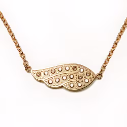 Side Wings, Everyday Necklace (Rose or White) - Thumbnail 1