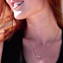 Side Wings, Everyday Necklace (Rose or White) - Thumbnail 6