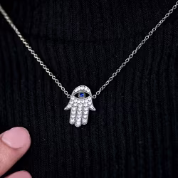 Hand Sideways, Everyday Necklace (Rose or White) - Thumbnail 6