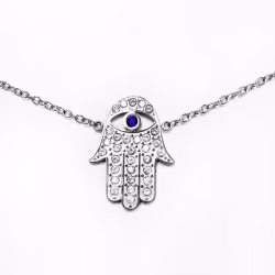 Hand Sideways, Everyday Necklace (Rose or White) - Thumbnail 1