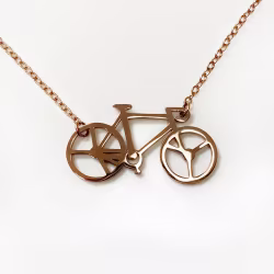 Bicycle, Everyday Necklace (Rose or White) - Thumbnail 1