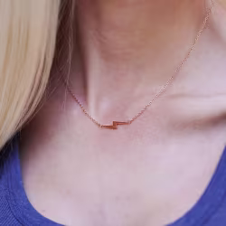 Lightning, Everyday Necklace (Rose or White) - Thumbnail 10