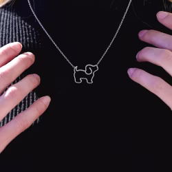 Puppy, Everyday Necklace (Yellow or White) - Thumbnail 9