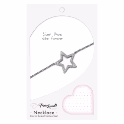 Star Sparkly, Everyday Necklace (Rose or White) - Thumbnail 4