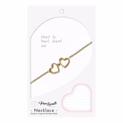 Heart Couple, Everyday Necklace (Rose, Yellow or White) - Thumbnail 3