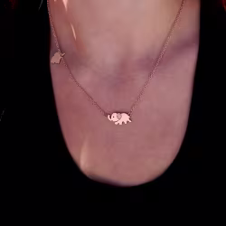 Elephants, Everyday Necklace (Rose or White) - Thumbnail 10