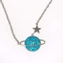 Blue Planet, Everyday Necklace (Rose or White) - Thumbnail 6