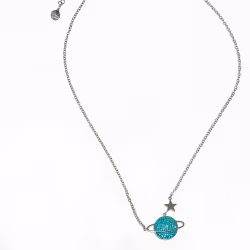 Blue Planet, Everyday Necklace (Rose or White) - Thumbnail 8