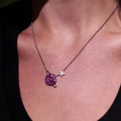 Pink Planet, Everyday Necklace (Rose or White) - Thumbnail 6