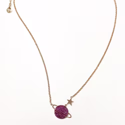 Pink Planet, Everyday Necklace (Rose or White) - Thumbnail 9
