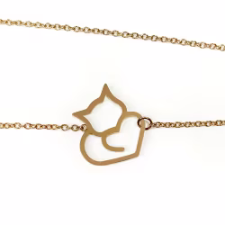 Love Cat, Everyday Necklace (Rose or Yellow) - Thumbnail 2