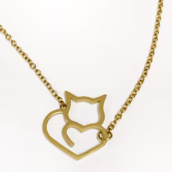 Love Cat, Everyday Necklace (Rose or Yellow) - Thumbnail 6
