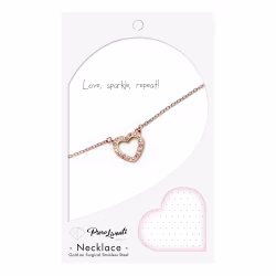 Heart Sparkly, Everyday Necklace (Rose or White) - Thumbnail 3