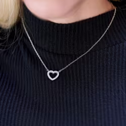 Heart Sparkly, Everyday Necklace (Rose or White) - Thumbnail 8