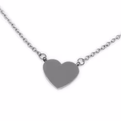 Simple Heart, Everyday Necklace (Rose or White) - Thumbnail 1
