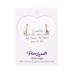 Giraffe, Everyday Earrings (Rose) - Thumbnail 2