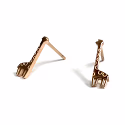 Giraffe, Everyday Earrings (Rose) - Thumbnail 1