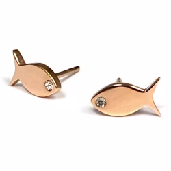 Fish, Everyday Earrings (Rose) - Thumbnail 1
